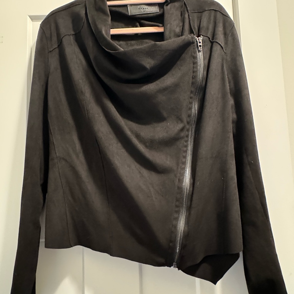 Blank NYC Black Asymmetrical Leather Jacket